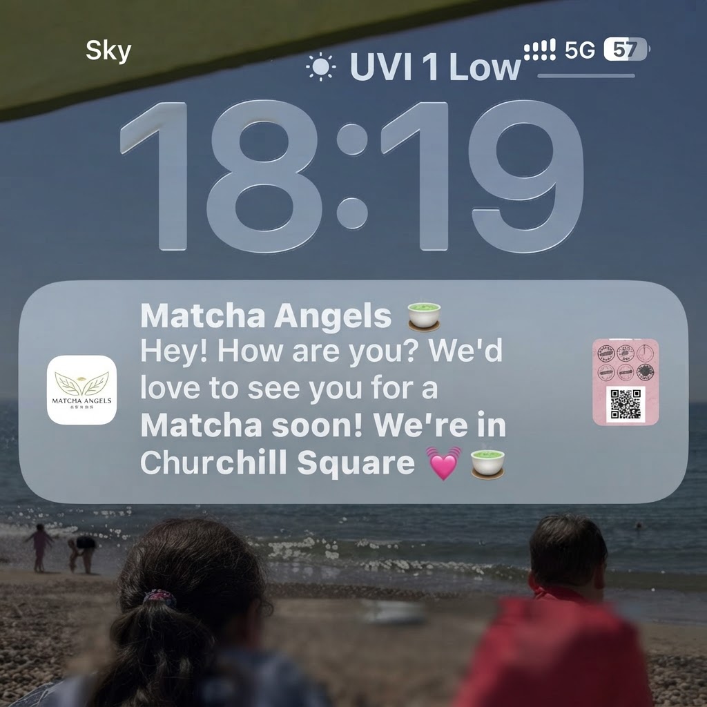 Matcha Angels nearby reminder