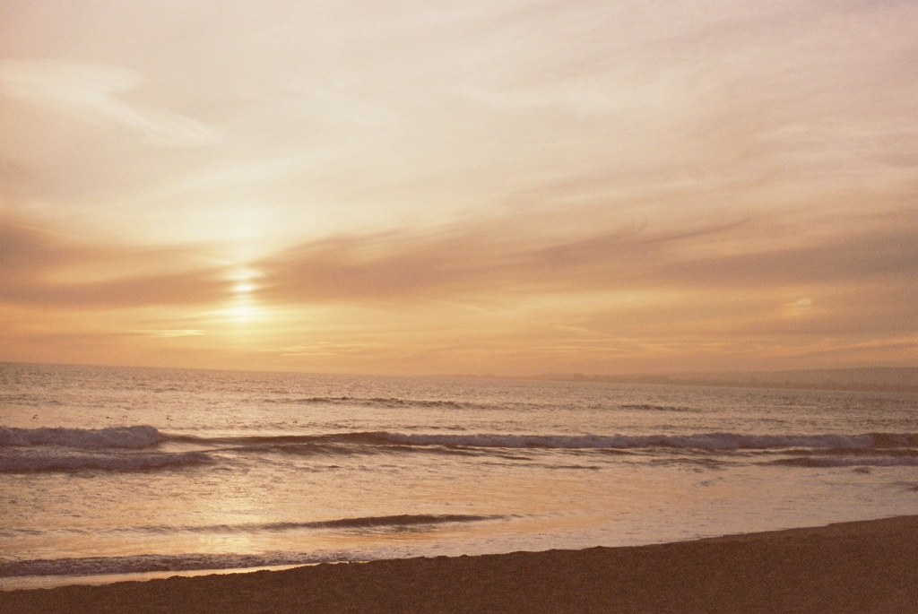 Sunset over the ocean