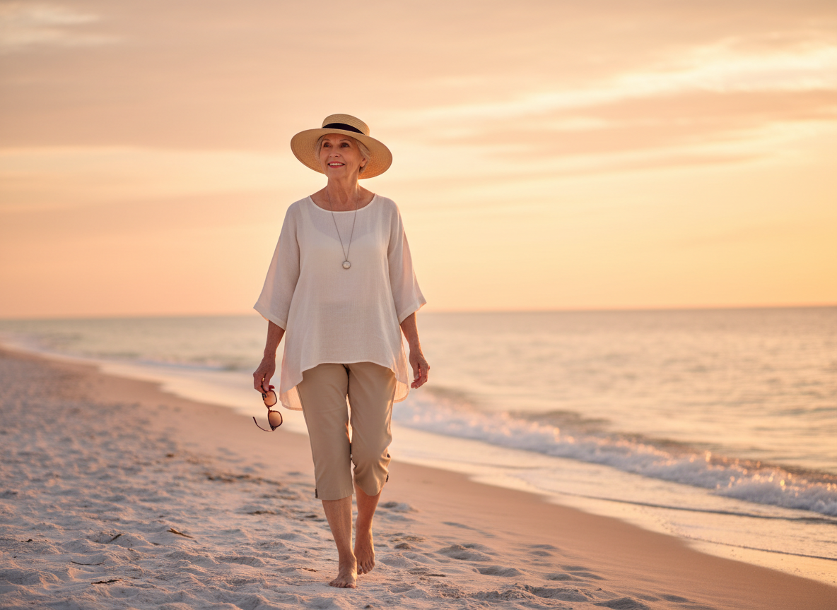 Happy senior couple reviewing Medicare insurance options