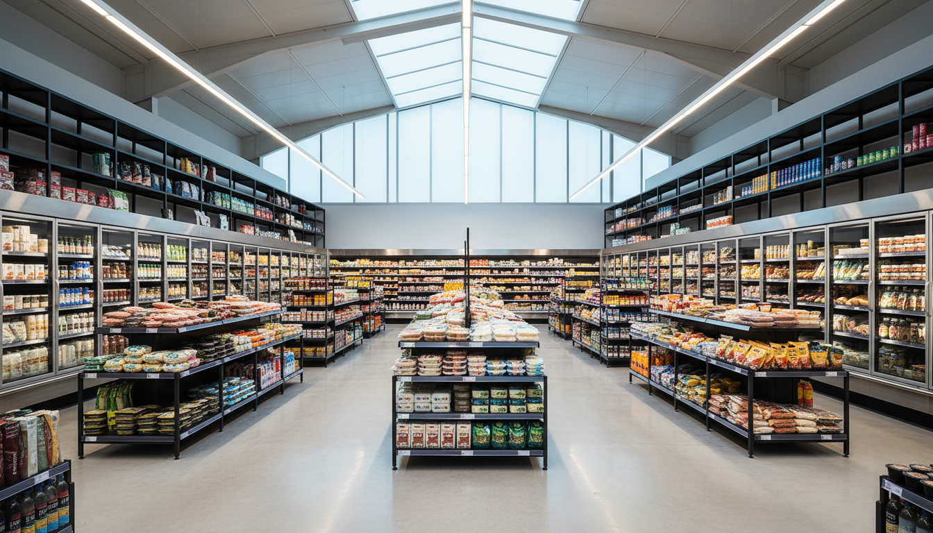 Interiér prodejny Garant Food Market Zdice