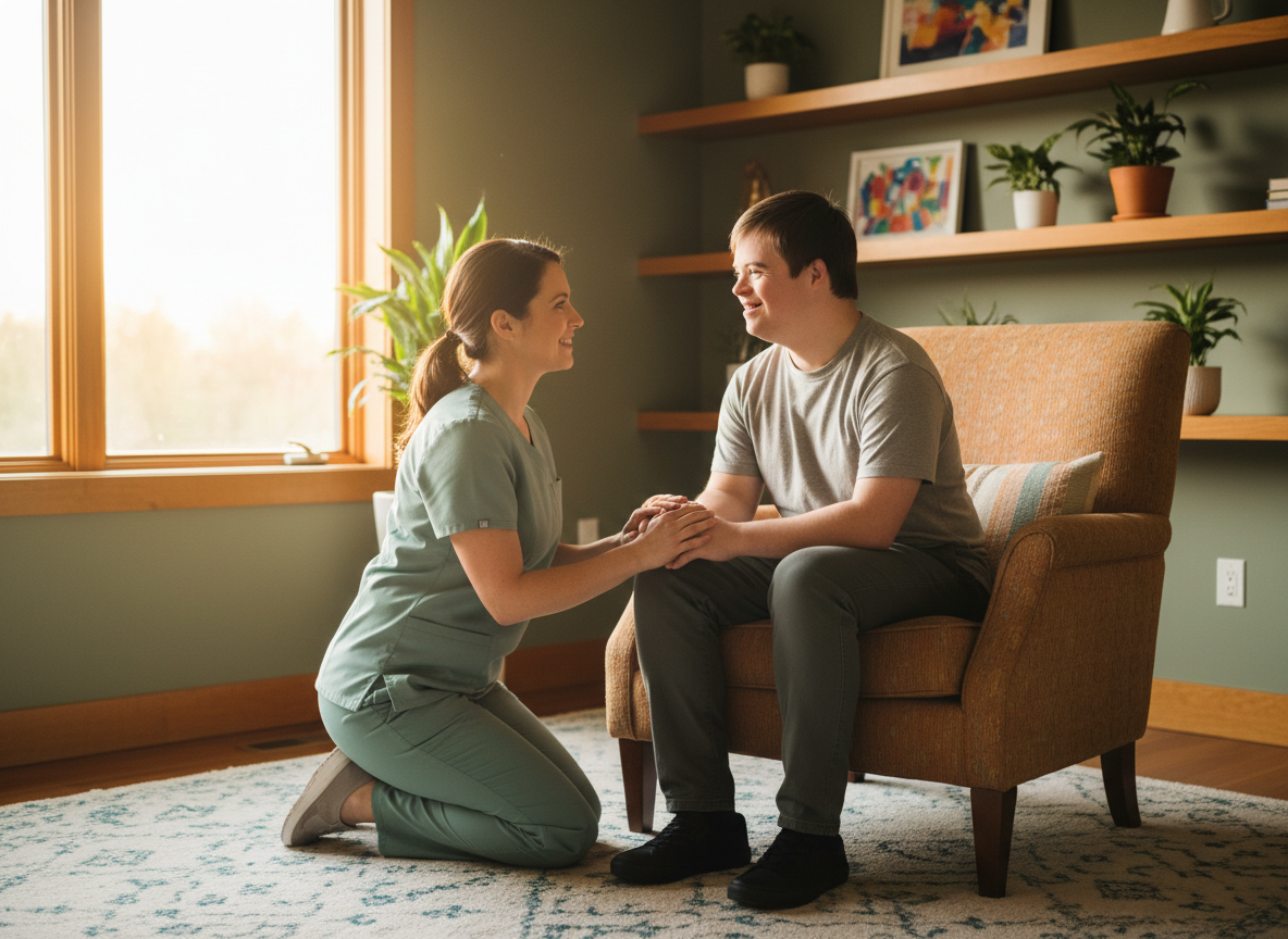 Compassionate provider with special needs patient