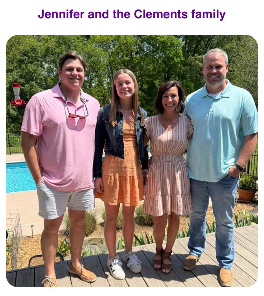 Jennifer and the Clements family