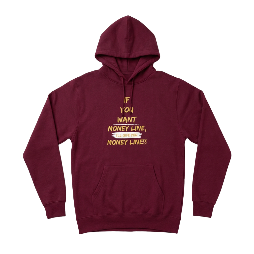 Money Line Hoodie Burgundy