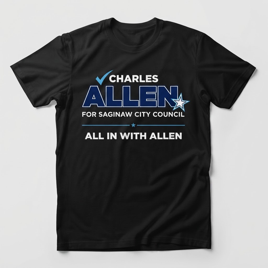 All In With Allen campaign t-shirt mockup