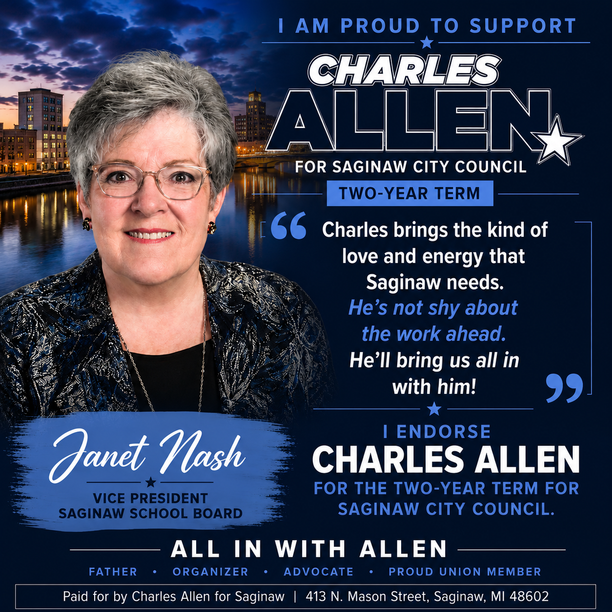 Endorsed by Janet Nash