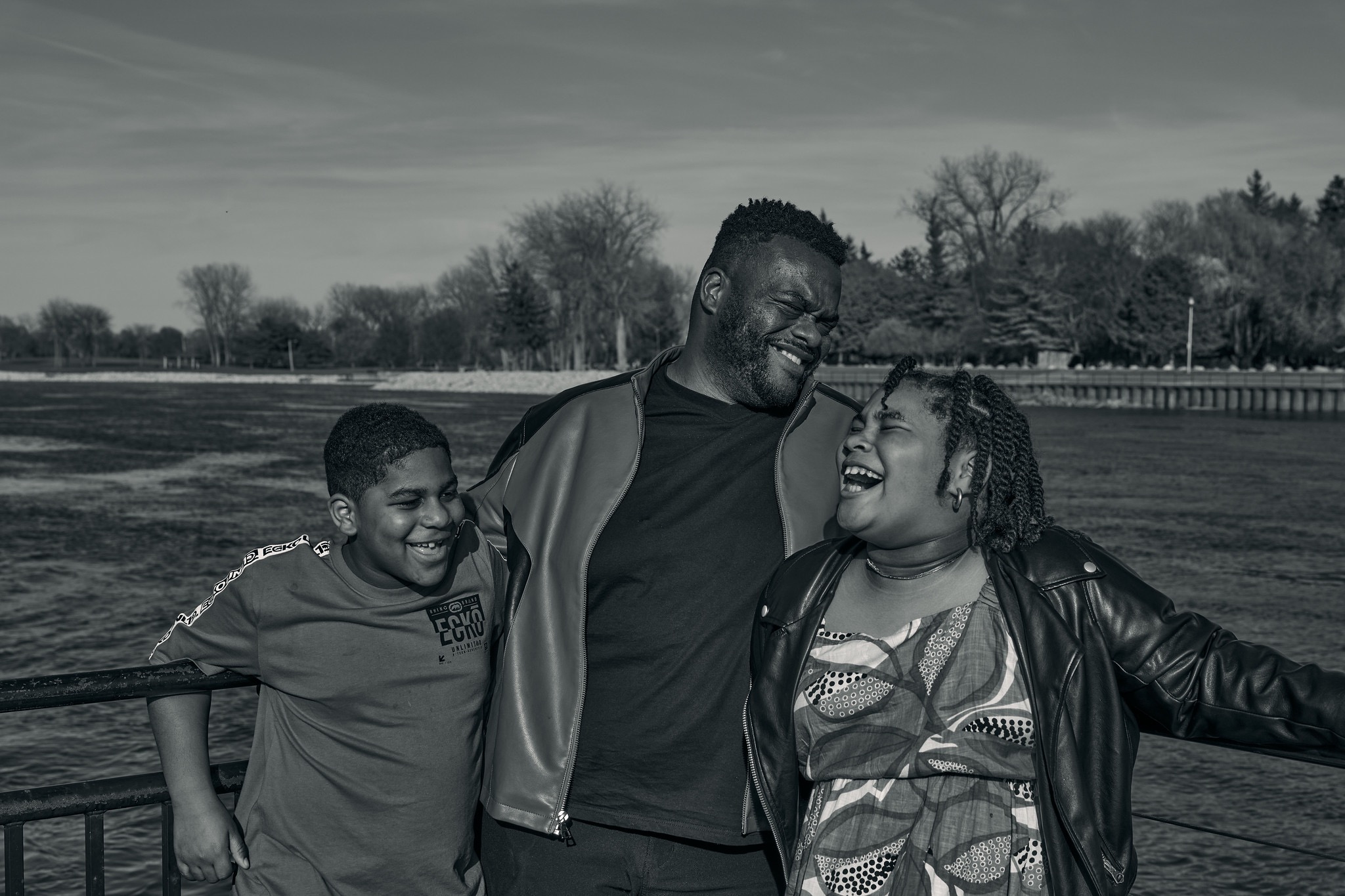 Charles Allen with his twins, Charles and Jewel