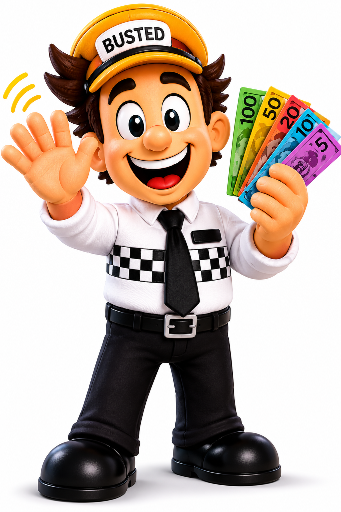 Bazza The Cabby - BUSTED mascot