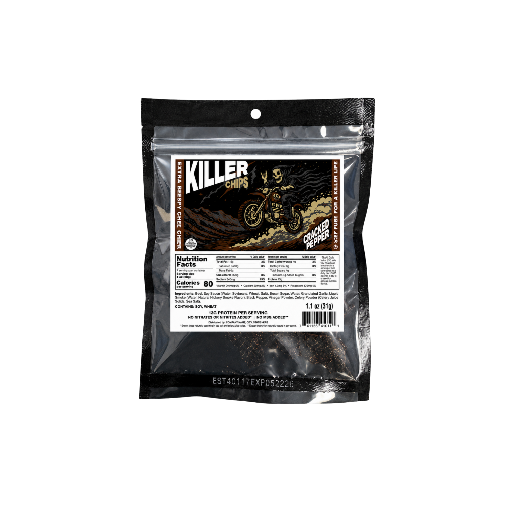 Cracked Pepper Killer Chips bag