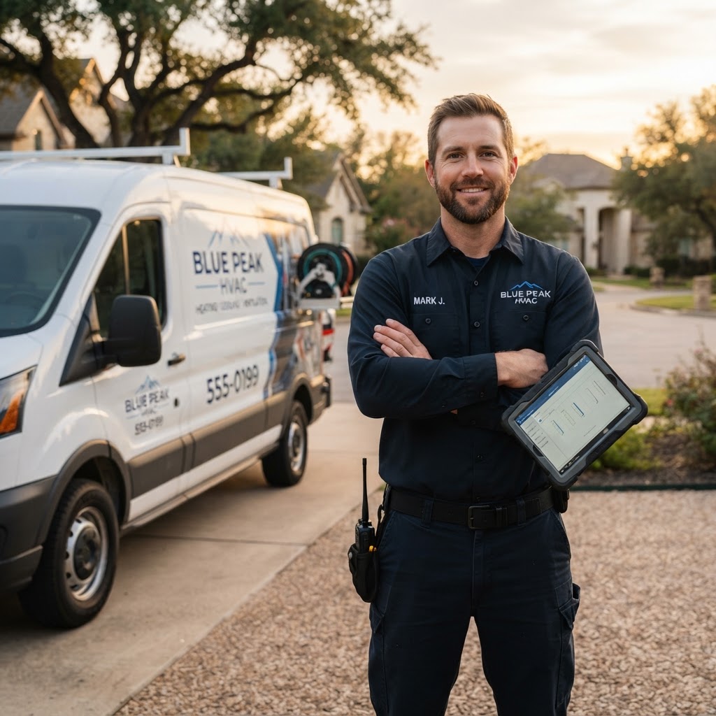 Professional HVAC technician ready to take your call