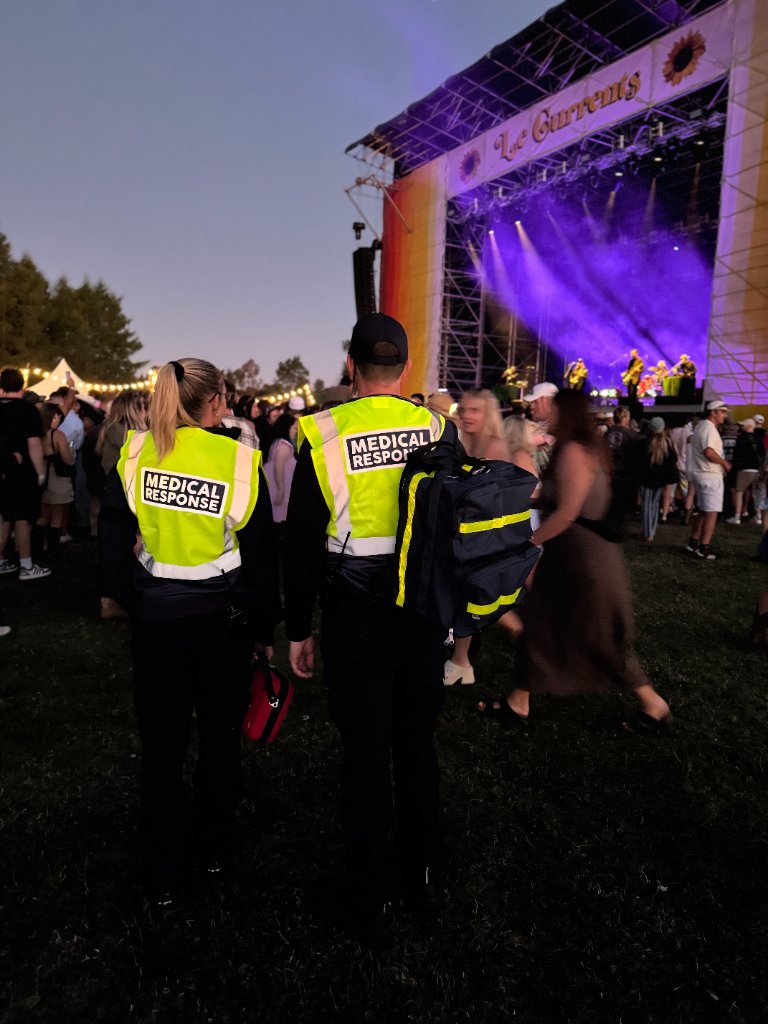 Medical response team at festival