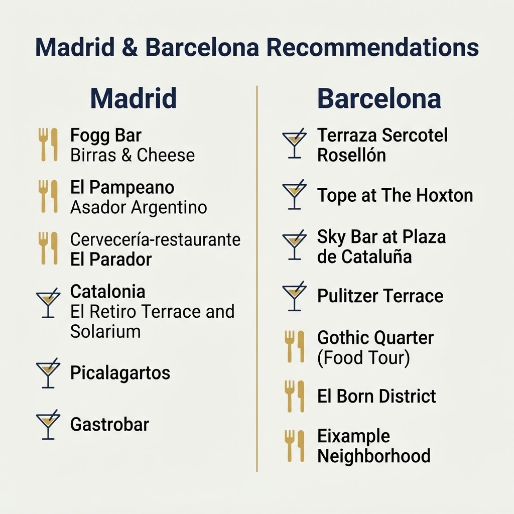 Please generate an infographic image of the above information without distortions and misspellings!! DO not include anything else, just a list of these places!