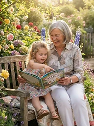 A parent reading with a child