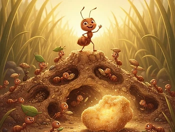 The Clever Little Ant — spread 1