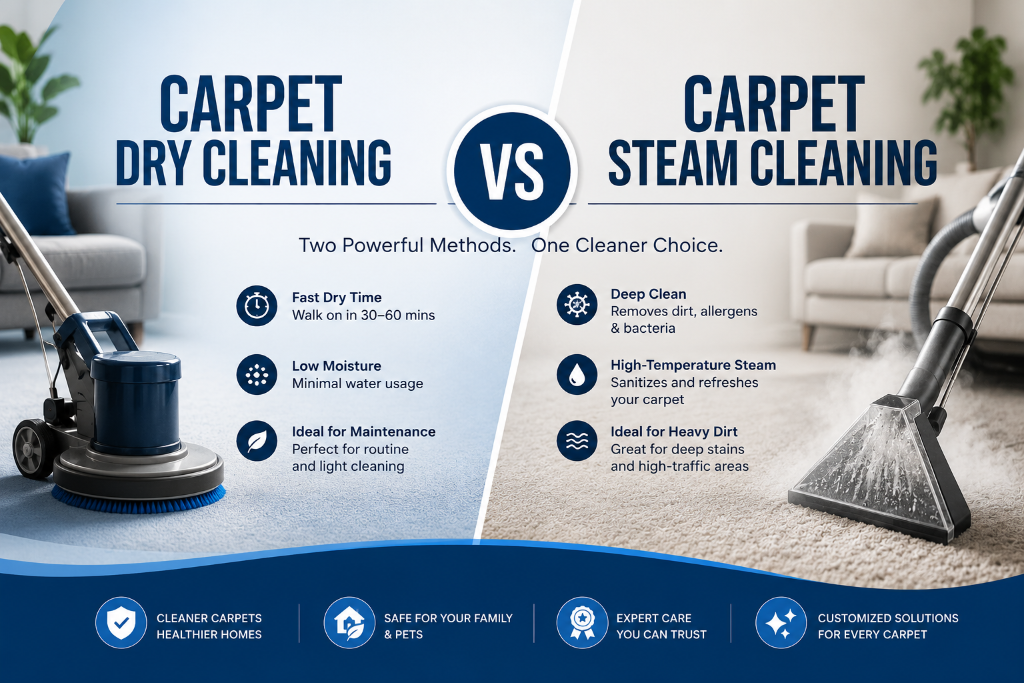 Dry vs Steam Carpet Cleaning Comparison