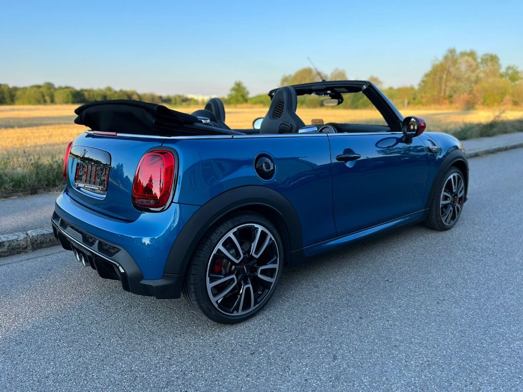 MINI John Cooper Works Cabrio (Blue) side profile - DeGa Auto