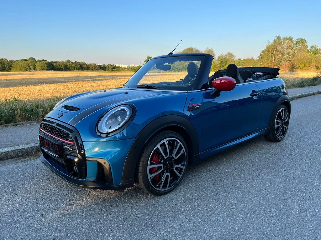 MINI John Cooper Works Cabrio (Blue) rental courchevel - DeGa Auto