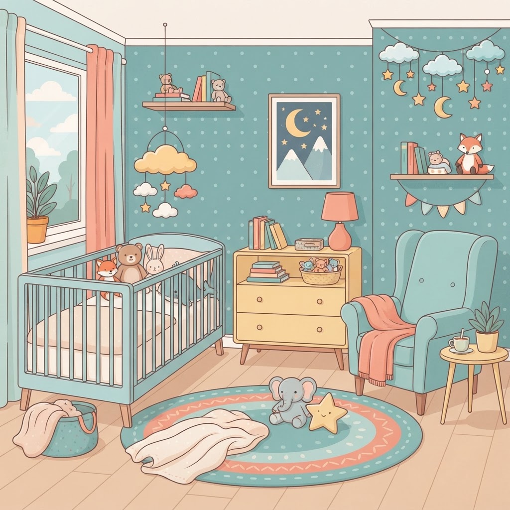 Illustration representing the Baby Room at Sara's Day Nursery
