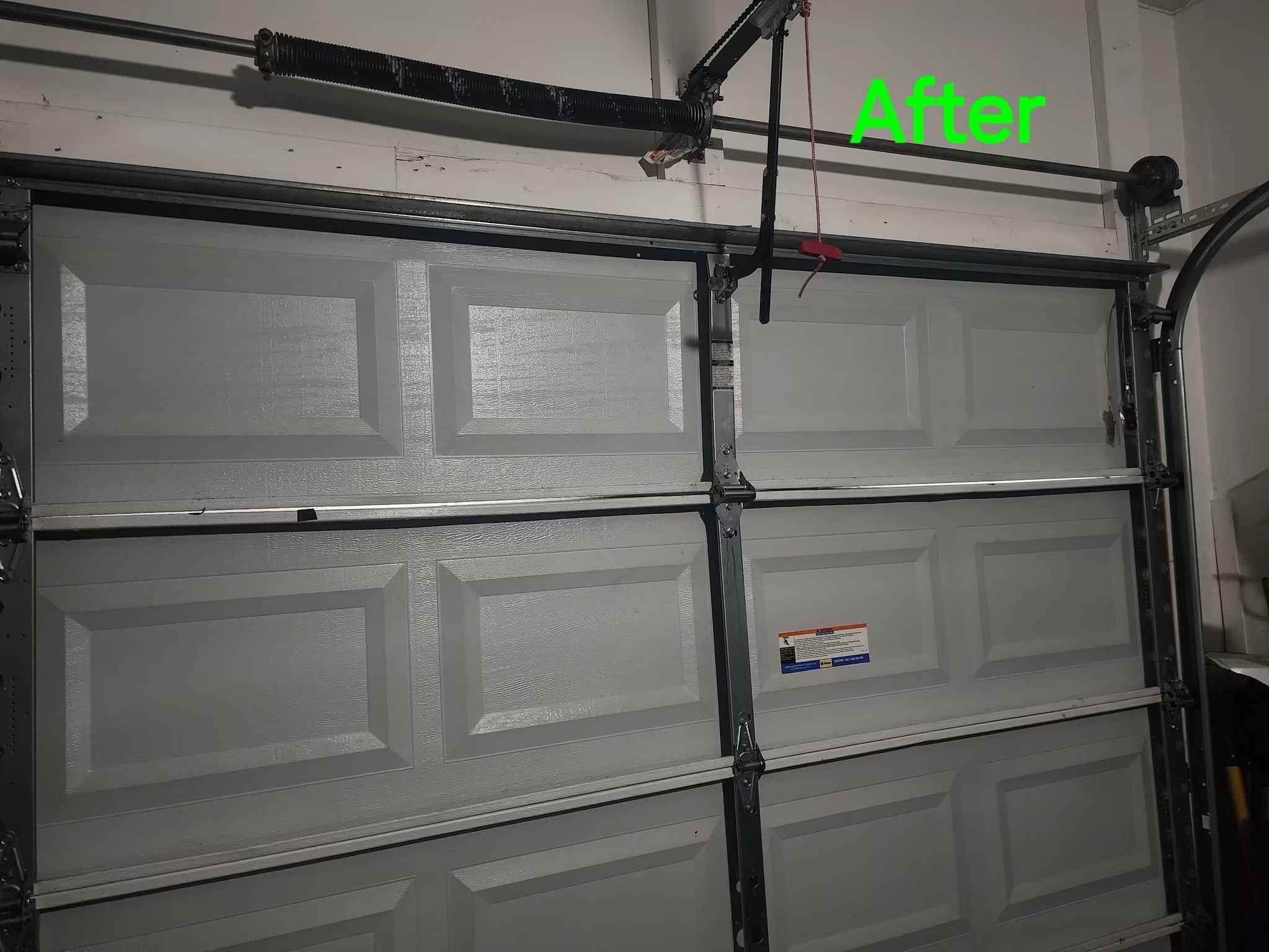 Torsion Spring & Panel Repair - after