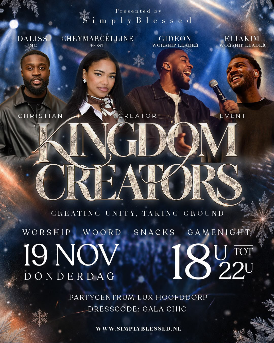 Kingdom Creators – Simply Blessed christelijk creator event in Hoofddorp, 19 november 2026