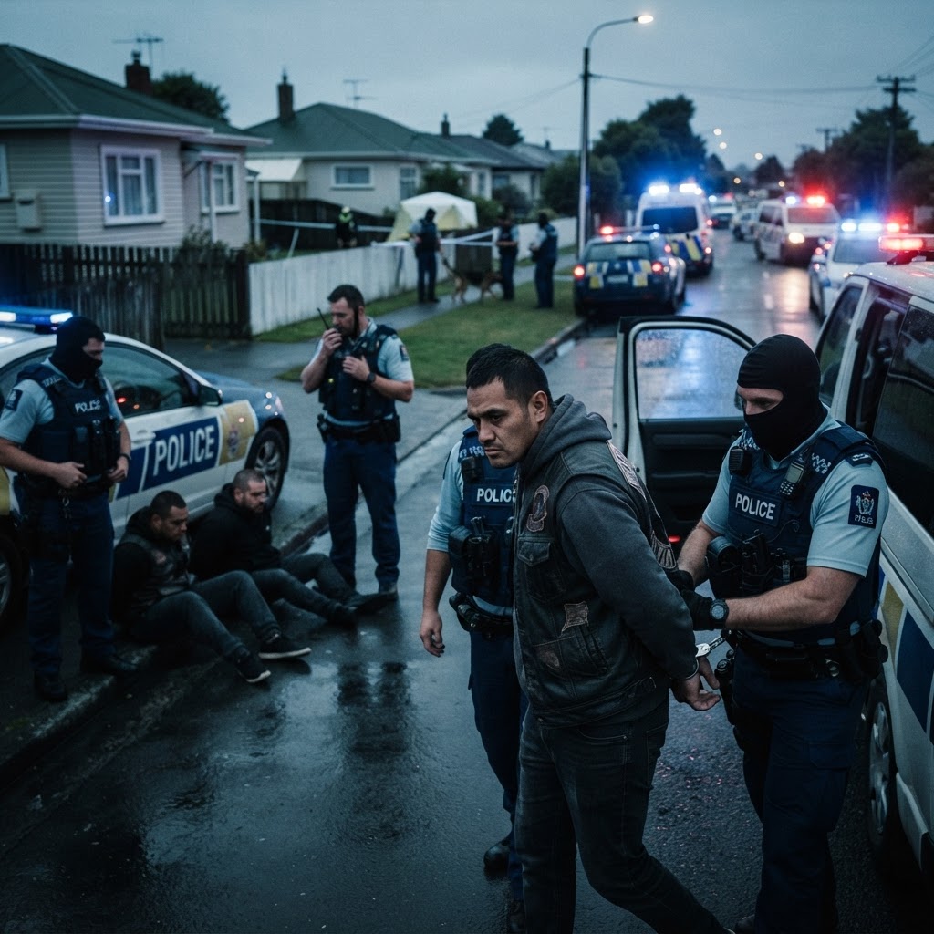 King Cobra gang members arrested following Christchurch weapons raid.