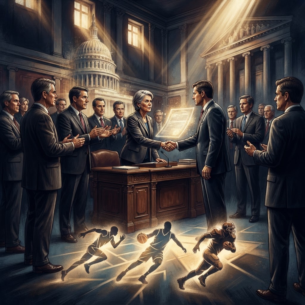 Senate passage of legislation to overhaul college sports