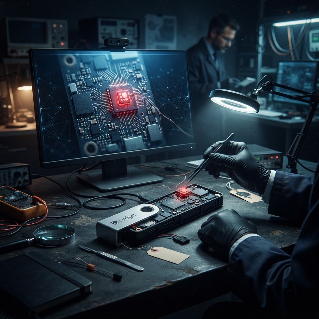 Ledger crypto wallet hardware implant and $93 million theft investigation