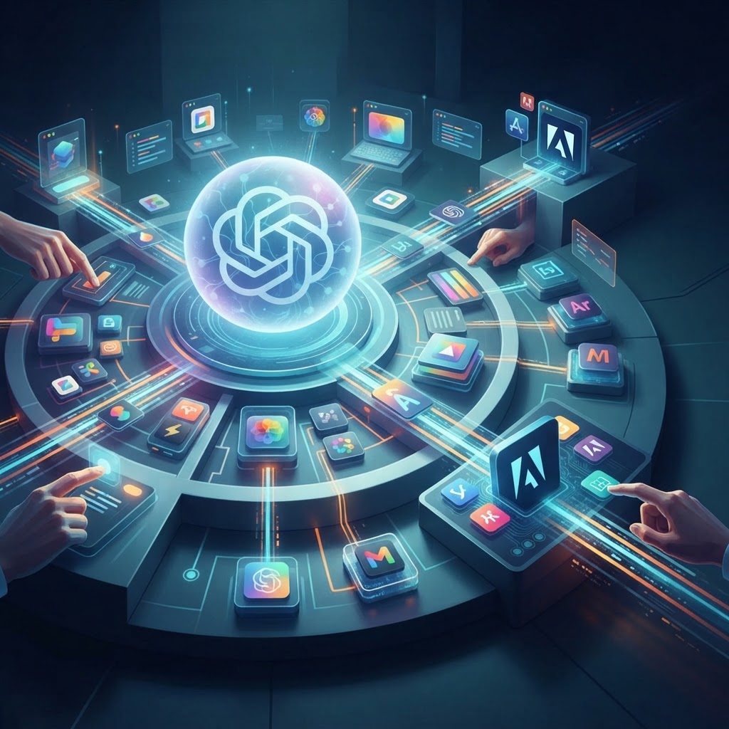 OpenAI transforms ChatGPT into an AI app store with Adobe integration.