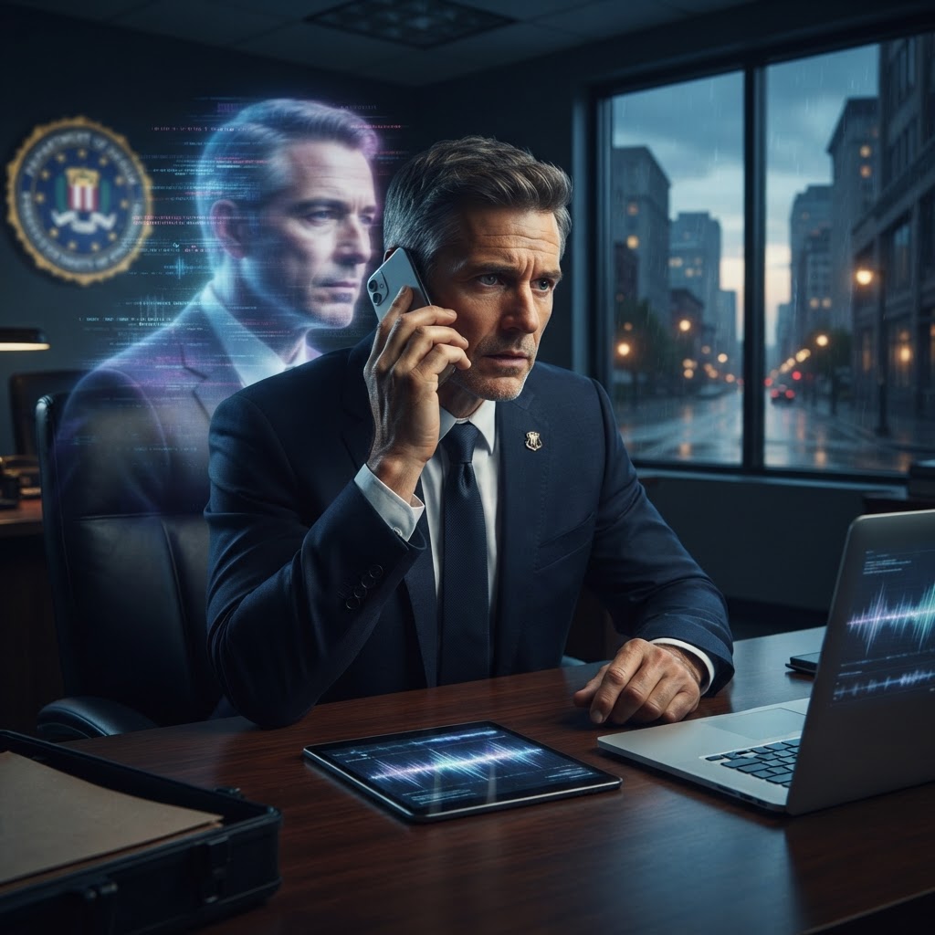 FBI warns of scammers using AI to impersonate law enforcement officers.