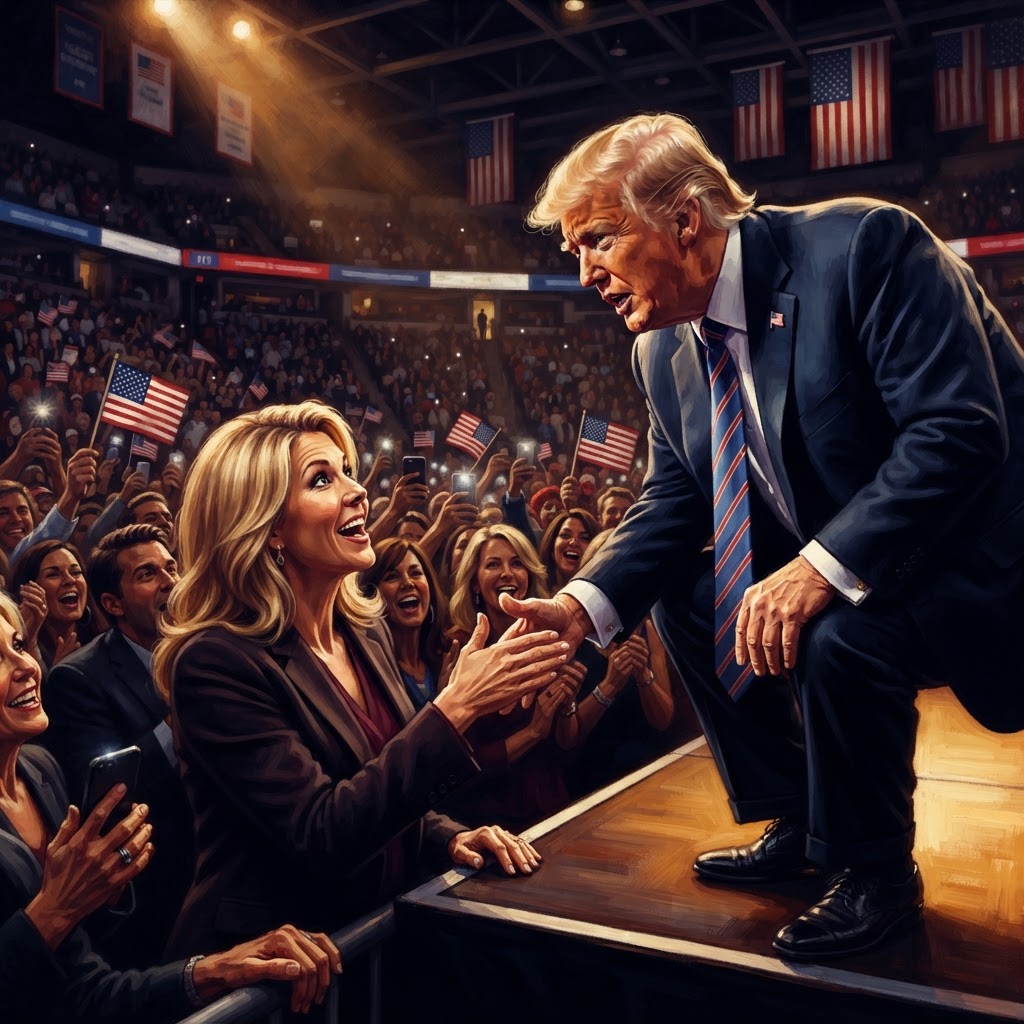 Donald Trump’s viral compliment to a woman at his Tennessee rally.