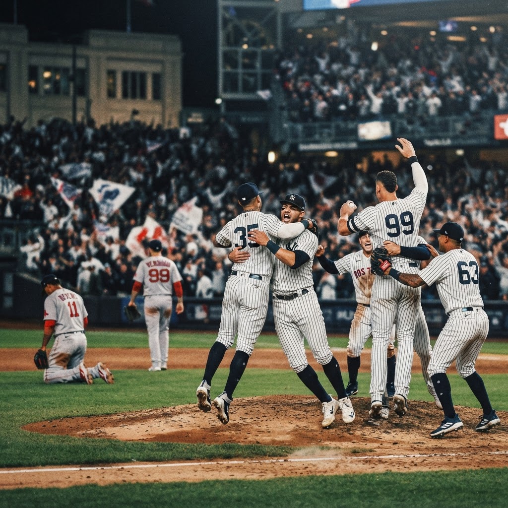 New York Yankees defeat Boston Red Sox in MLB postseason game