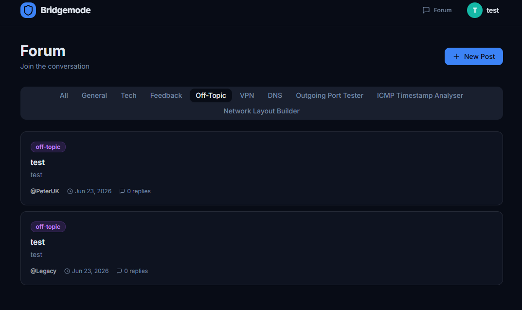  A basic web forum template preview