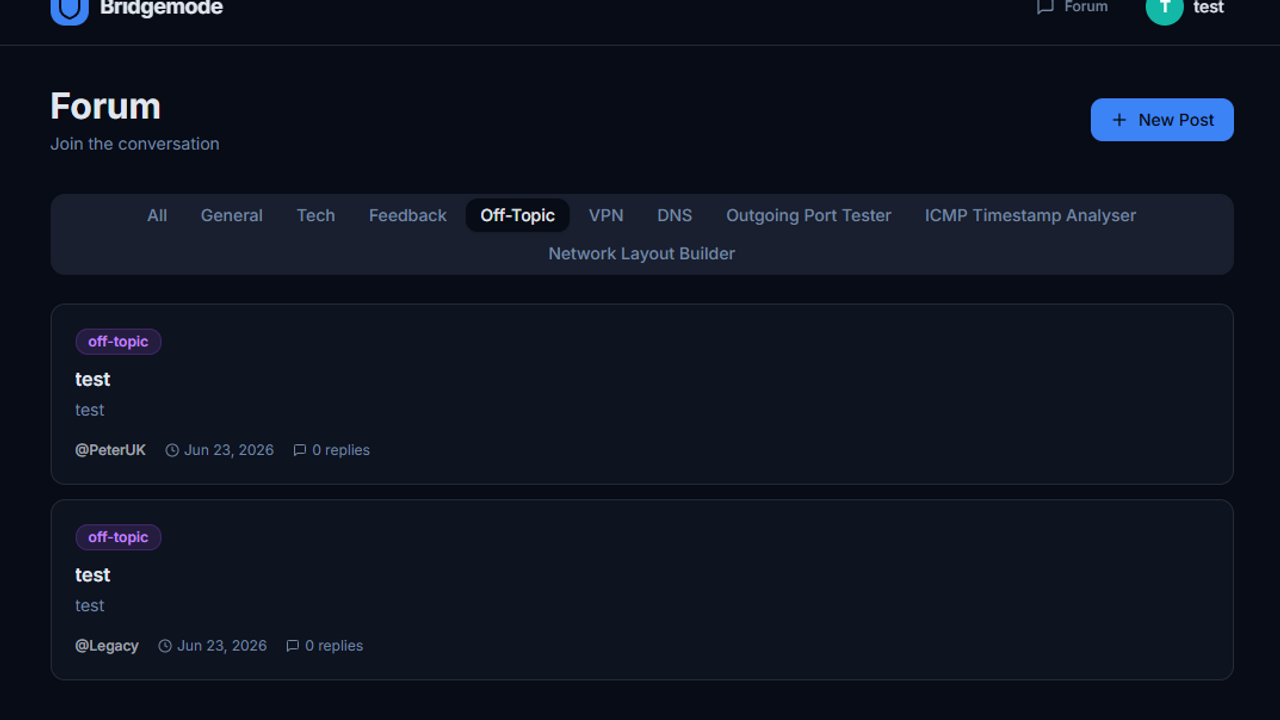 A basic web forum template preview