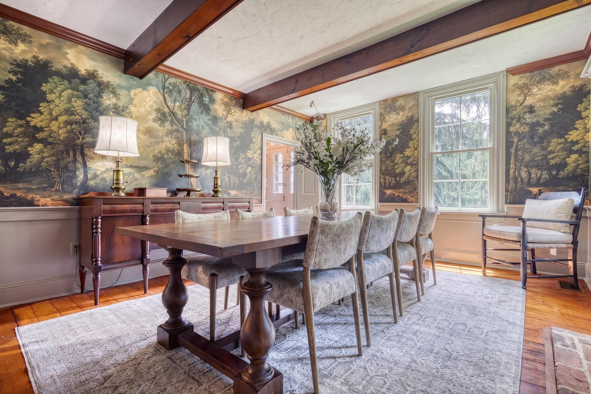Elegant dining room at the Baladerry Inn