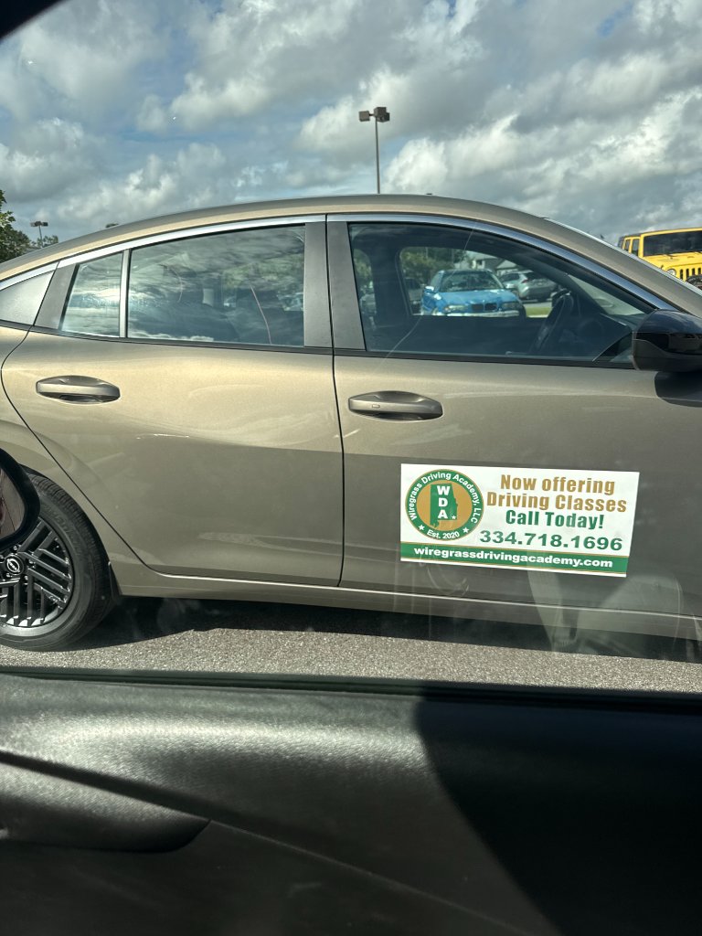 Modern dual-control training sedan