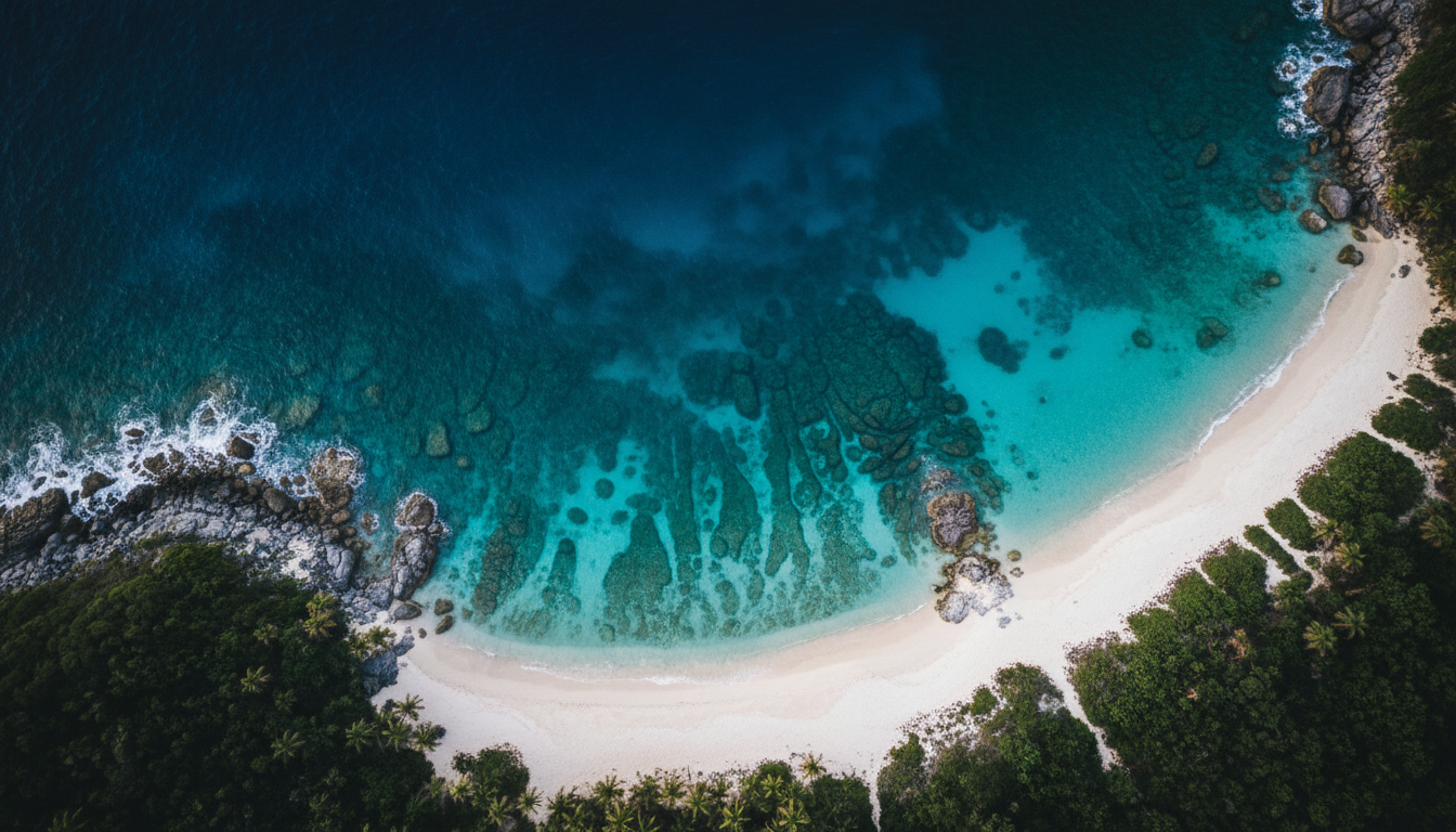 Puerto Rico coastline aerial view