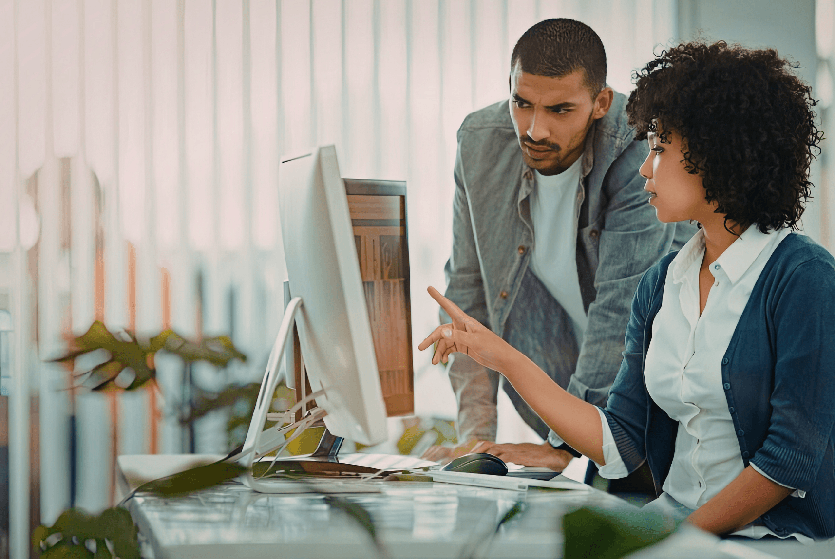 Digital Foundations for Beginners — instructor teaching a student at a computer