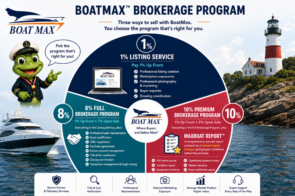 BoatMax™ Brokerage Program — three ways to sell your boat