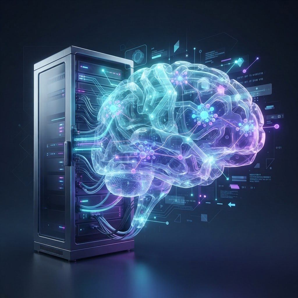 Darstellung von LoRA-Adaptern in einem neuronalen Netz, das ressourceneffizientes Training visualisiert.