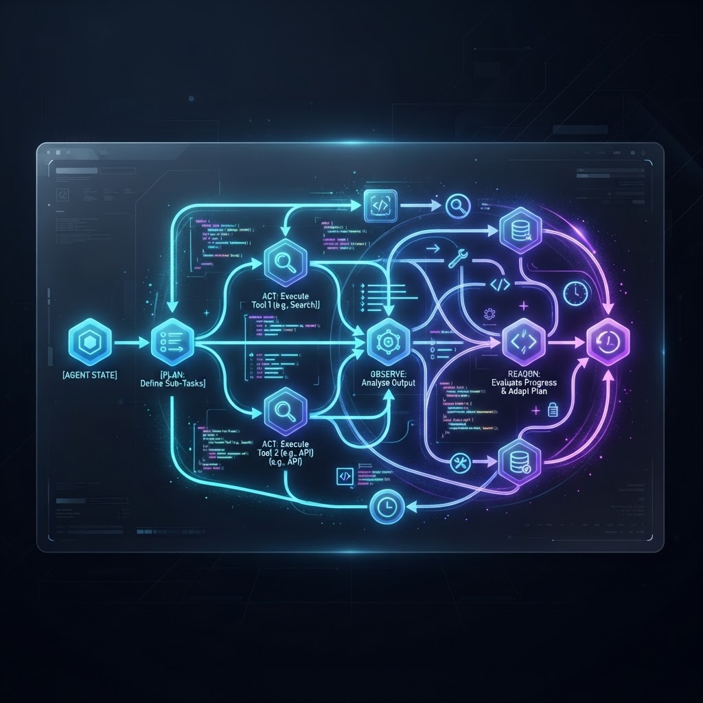 Visualisierung eines Graphen für den Kontrollfluss von autonomen Multi-Agenten-Systemen