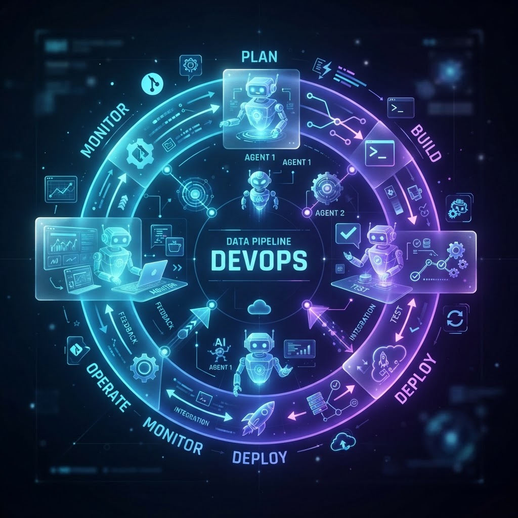 Diagramm zur Evolution vom einfachen KI-Copiloten hin zu einem vernetzten Multi-Agent-System mit Orchestrator-Struktur.
