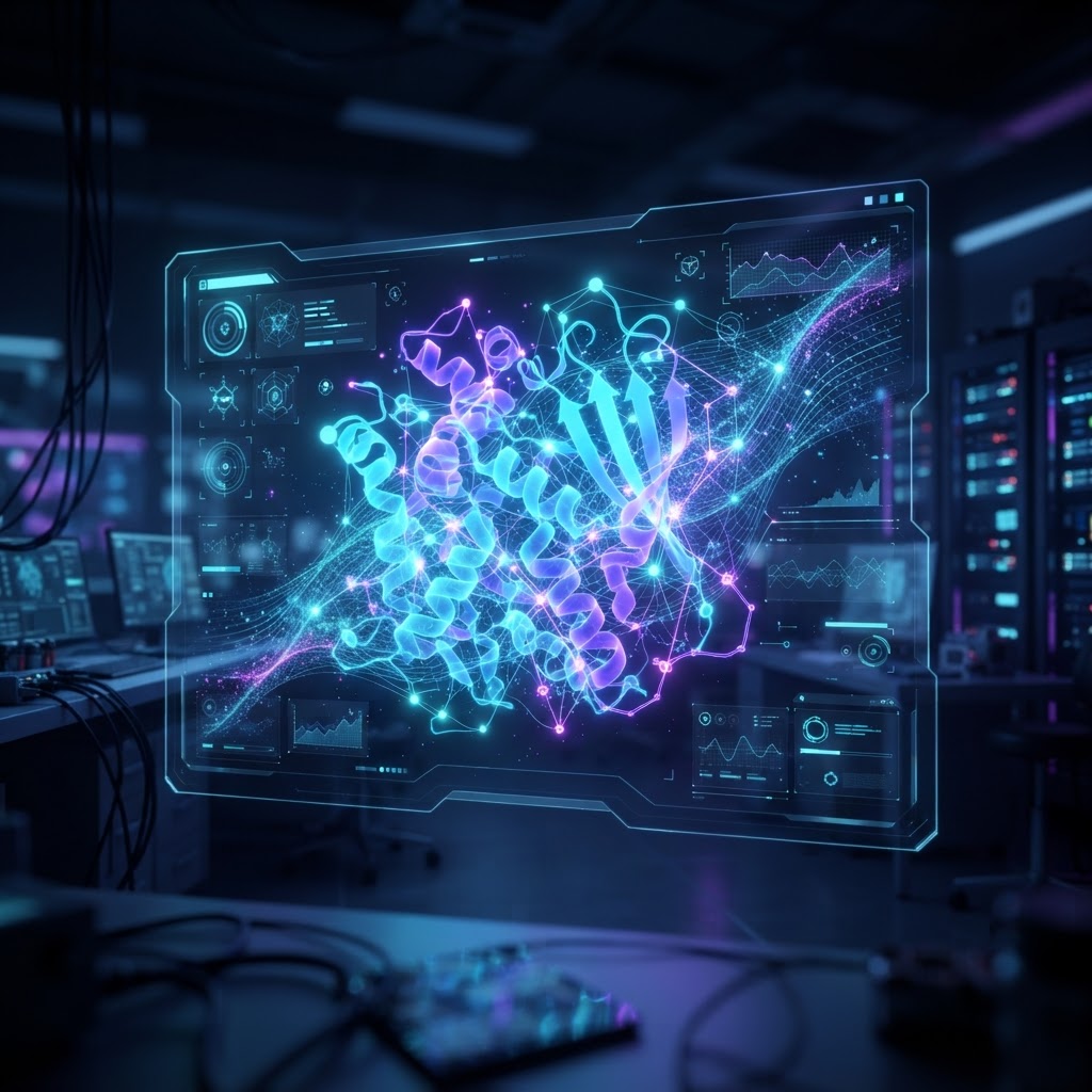 Holografische 3D-Benutzeroberfläche zur Proteinfaltung durch Künstliche Intelligenz