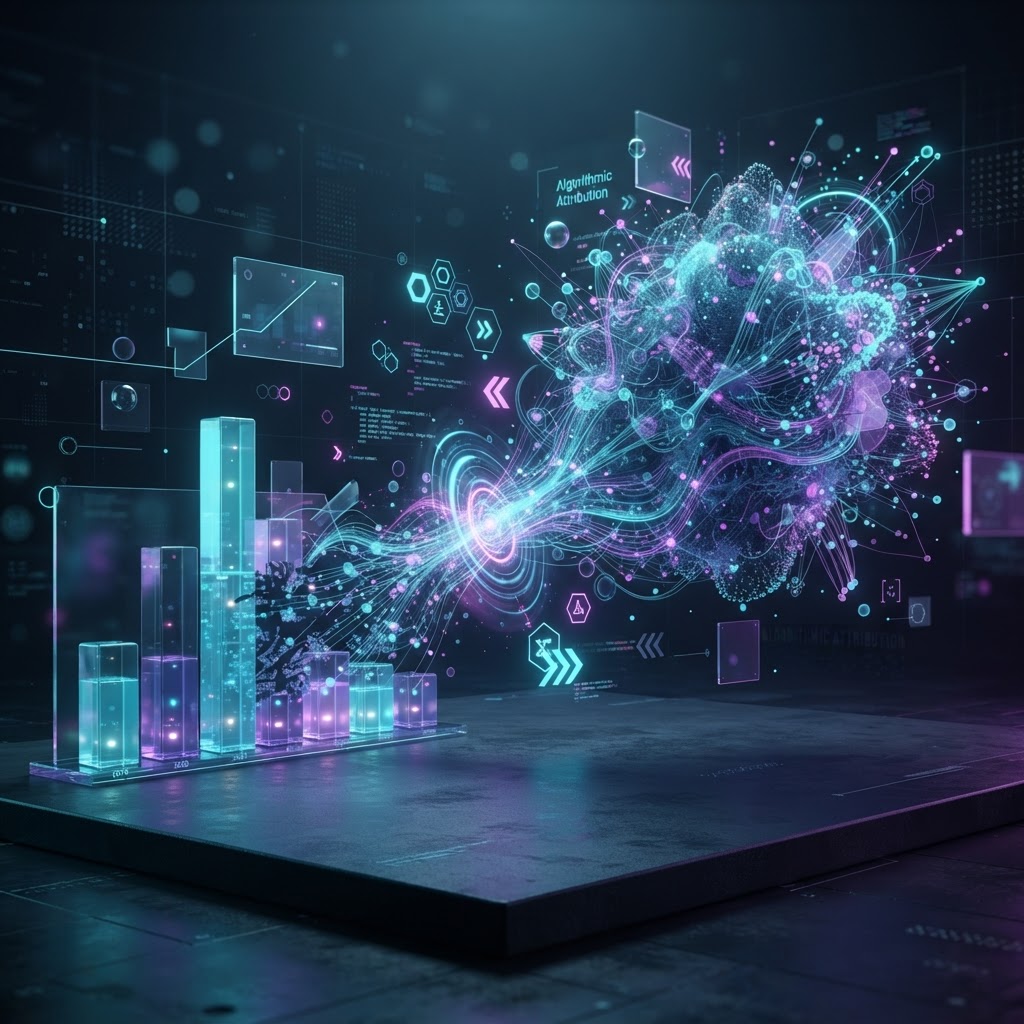 3D-Datenvisualisierung zur Veranschaulichung algorithmischer Multi-Touch-Attribution