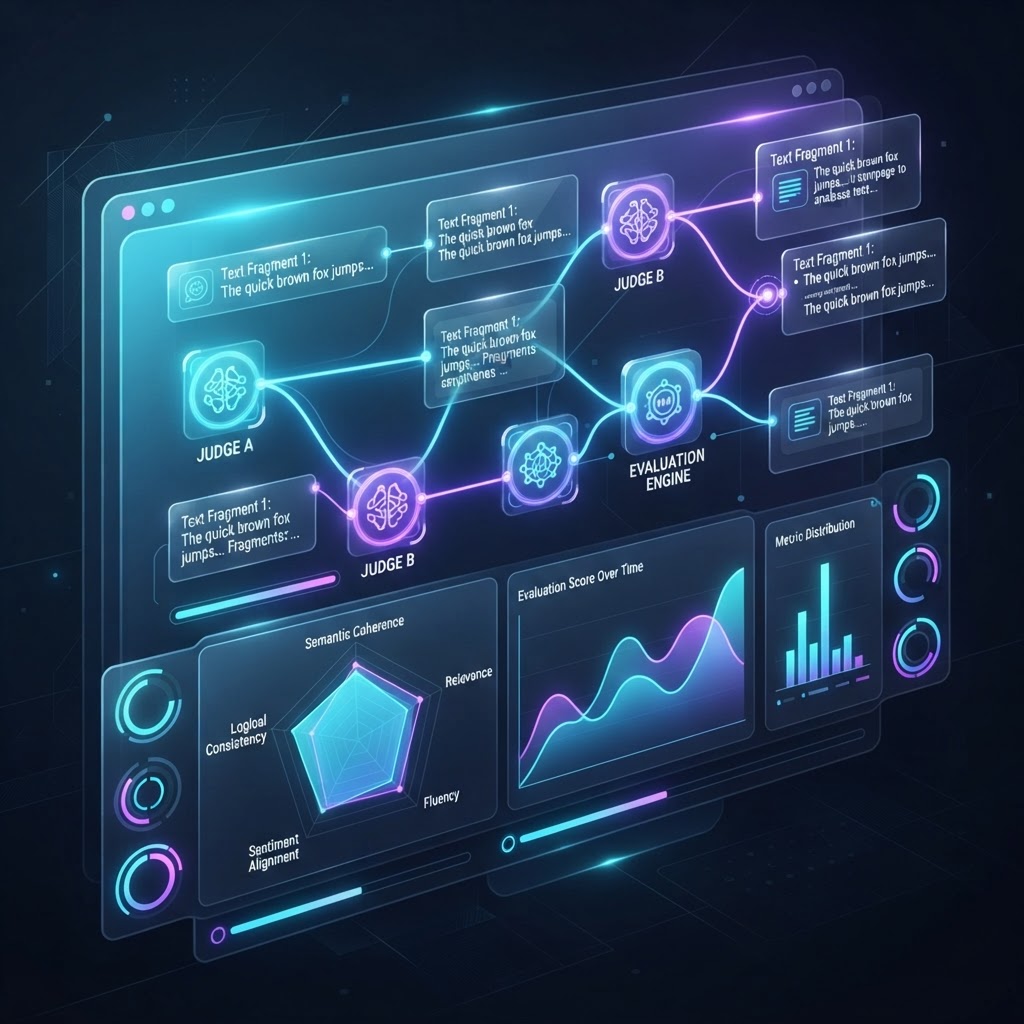 Digitales Dashboard zur semantischen KI-Evaluierung mit LLM-as-a-Judge Metriken
