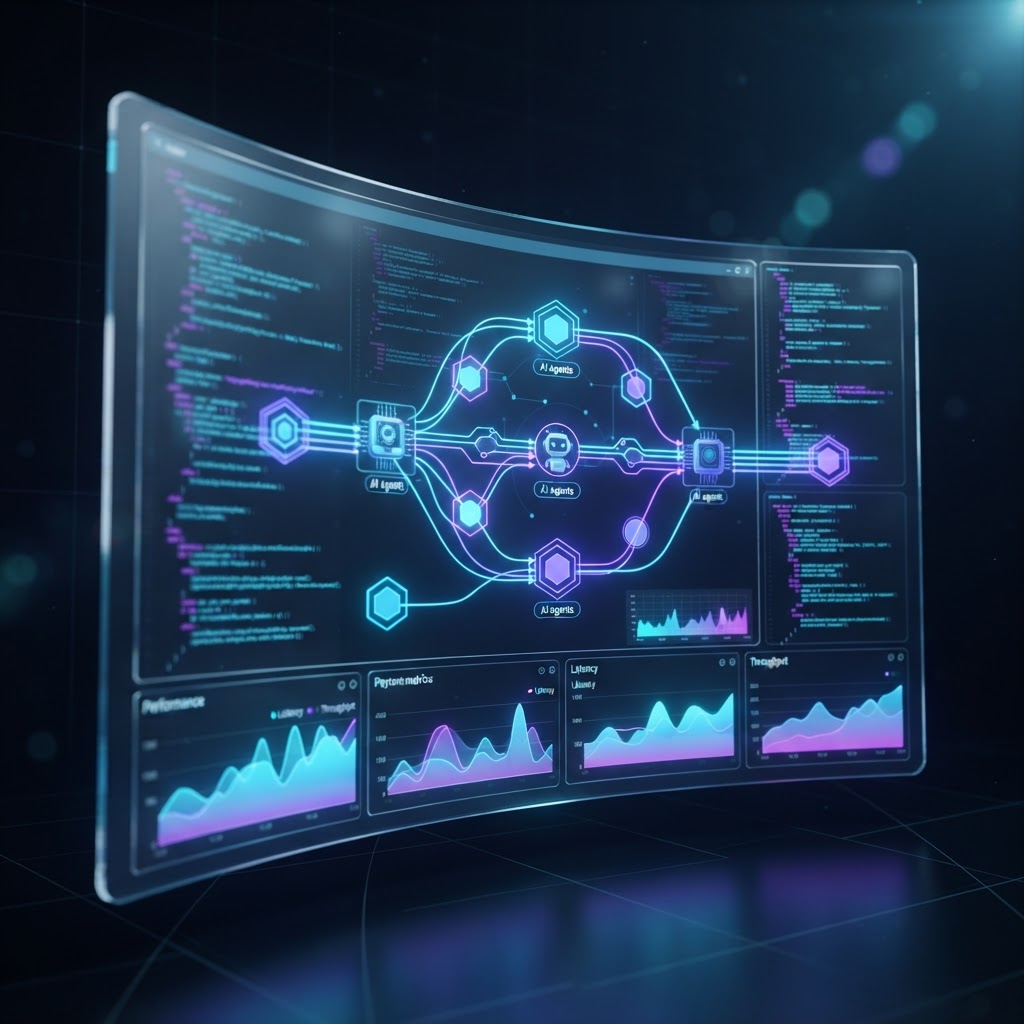 Modernes Dashboard zur Echtzeit-Überwachung von iterativen Multi-Agenten-Workflows