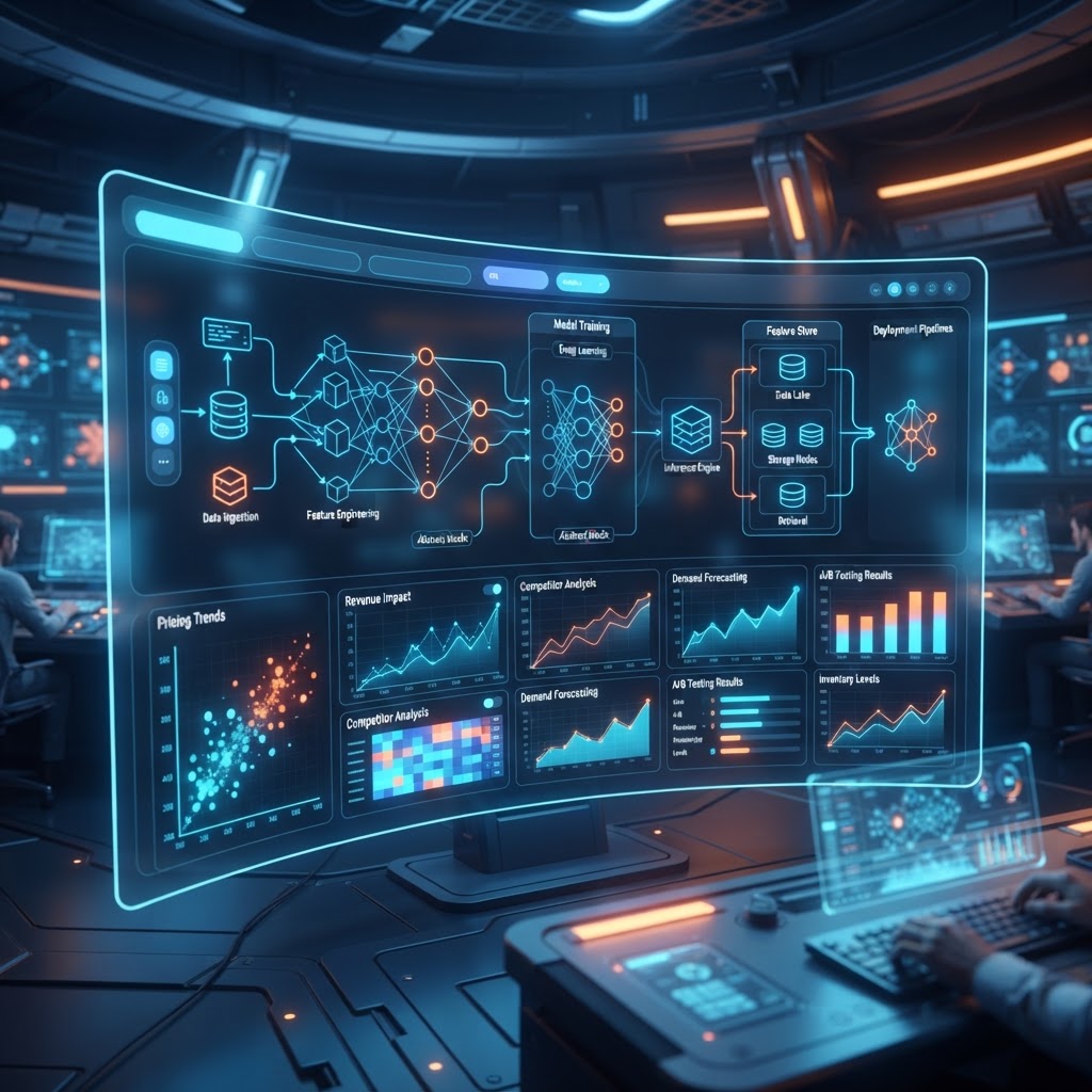 KI-Systemarchitektur Dashboard für Echtzeit-Preisanpassungen