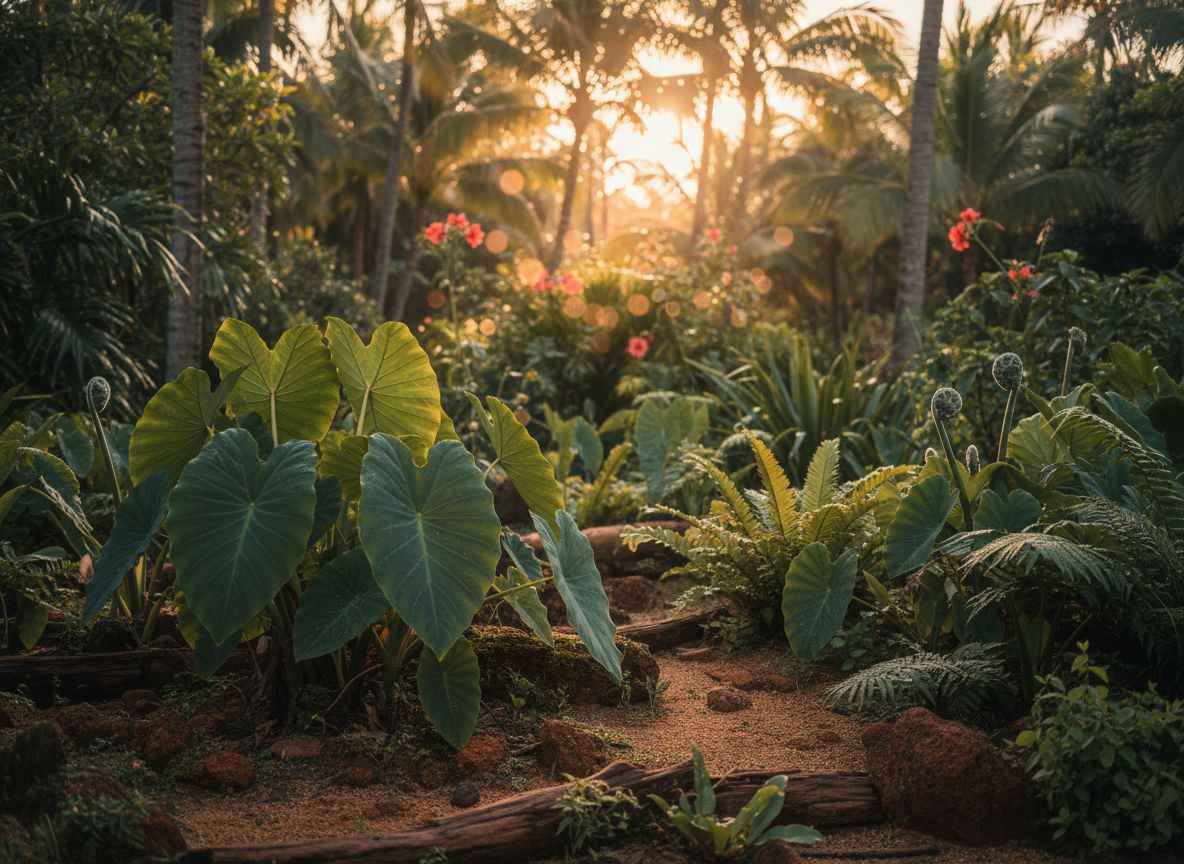Hawaiian tropical garden
