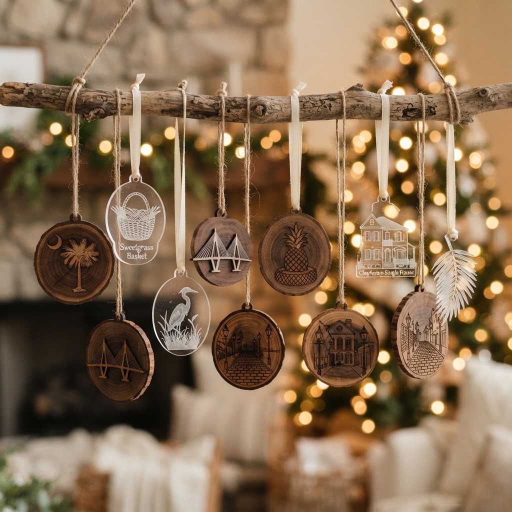 Acrylic South Carolina Ornament