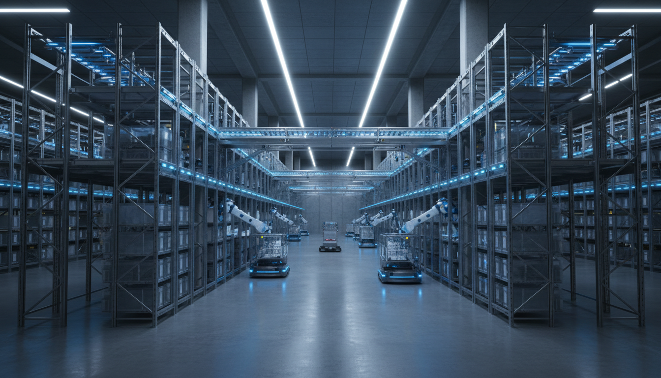 Modern distribution warehouse interior