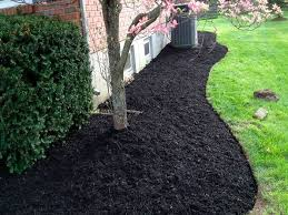 Freshly mulched yard example