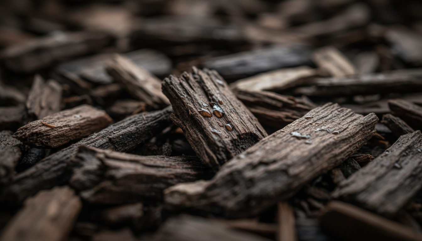 Beautiful mulched garden bed